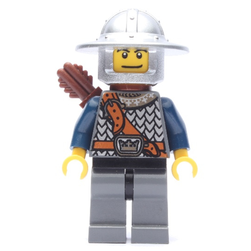 LEGO Knight, Archer with Wide Brim Helmet, Quiver (fig-009928)