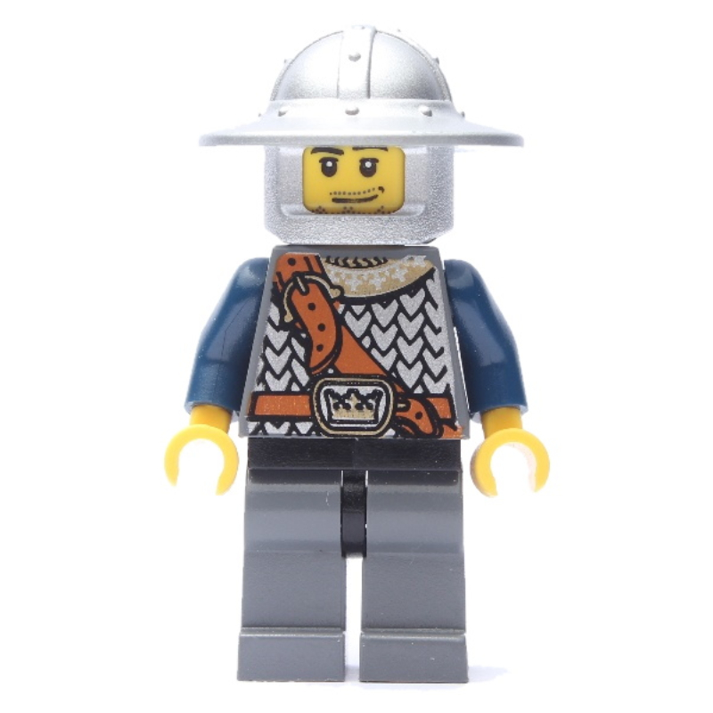 LEGO Knight, Dark Blue, Wide Brim Helmet, Stubble (fig-009935)