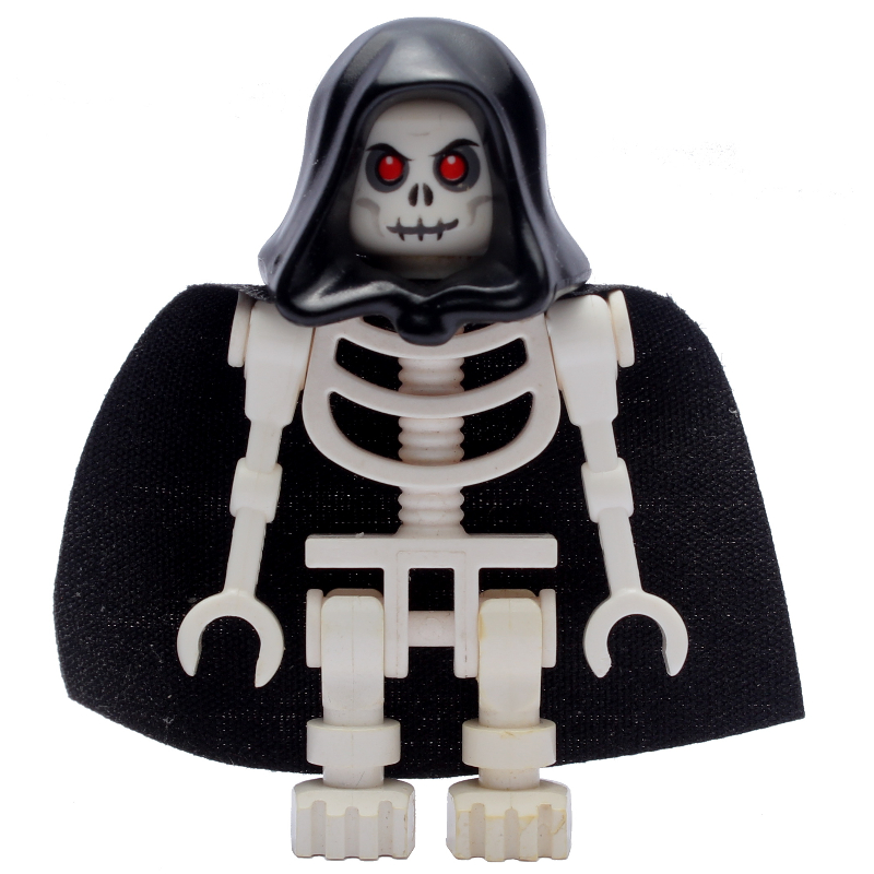 LEGO Skeleton, Red Eyes, Black Hood and Cape (fig-009937)