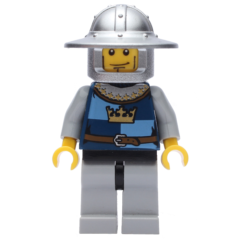 LEGO Knight, Dark Blue, Wide Brim Helmet, Cheek Lines (fig-009942)