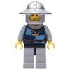 Knight, Dark Blue, Wide Brim Helmet, Cheek Lines