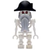 Skeleton, Red Eyes, Bicorne Hat, Light Bluish Gray Beard
