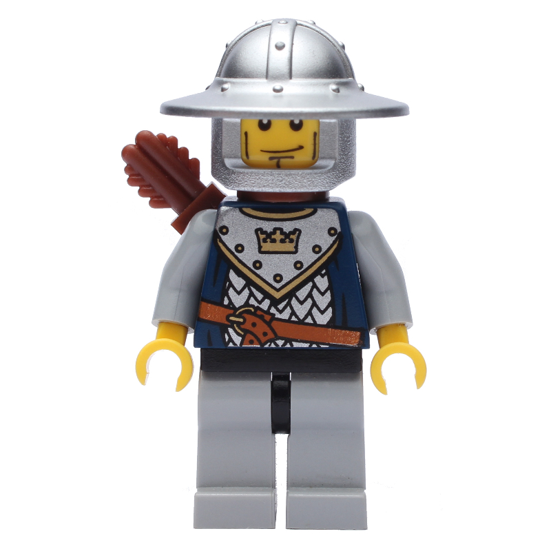 LEGO Knight, Archer with Wide Brim Helmet, Quiver, Cheek Lines (fig-009959)