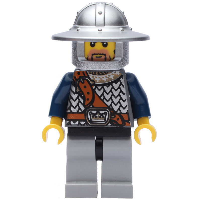 LEGO Knight, Dark Blue, Wide Brim Helmet, Beard (fig-009966)