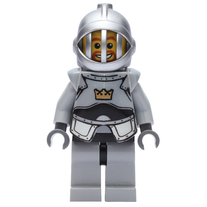 LEGO Knight, Gray, Armor, Helmet with Grille, Goatee Beard (fig-009968)