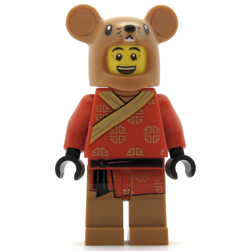 LEGO Man, Rat Costume Head, Red Robes with Black Sash Belt (fig-009987)