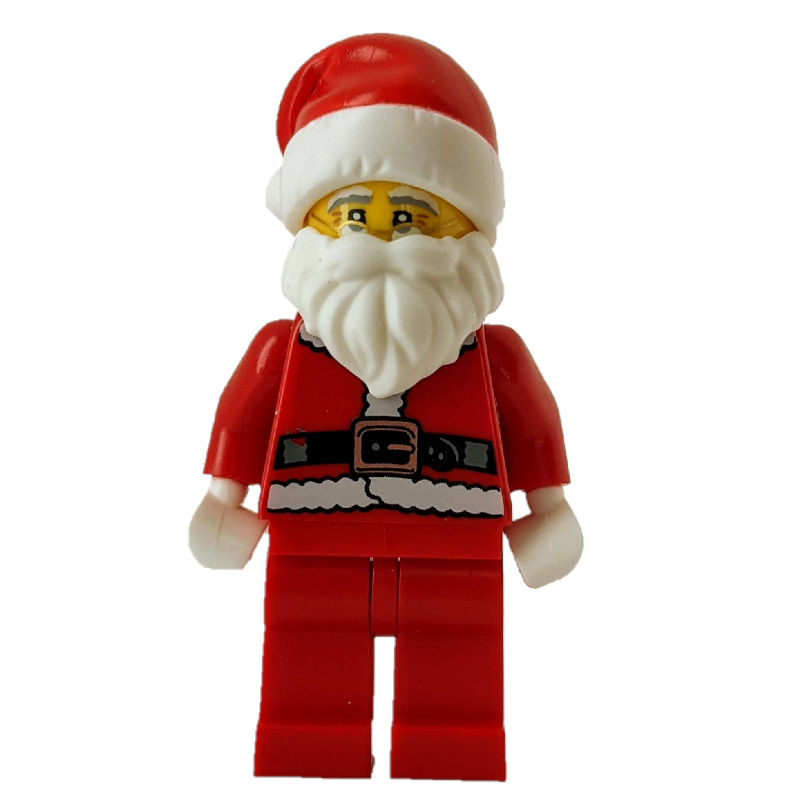 LEGO Santa, Coat and Belt, Plain Red Legs, Santa Hat (3626c Head) (fig-010019)