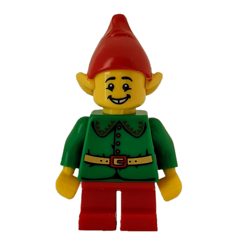LEGO Elf, Green Jacket, Red Hat with Ears (fig-010022)