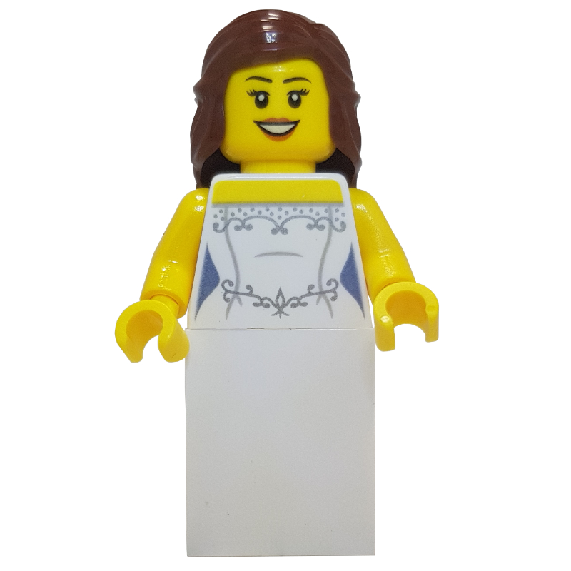 LEGO Bride, White Corset Dress (fig-010024)