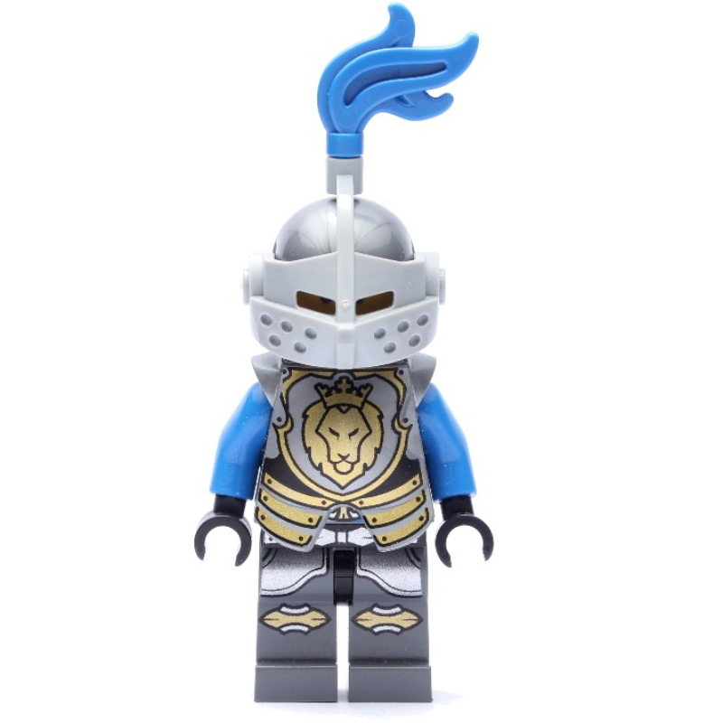LEGO Knight, Blue, Armor, Helmet with Visor and Blue Plume (fig-010058)