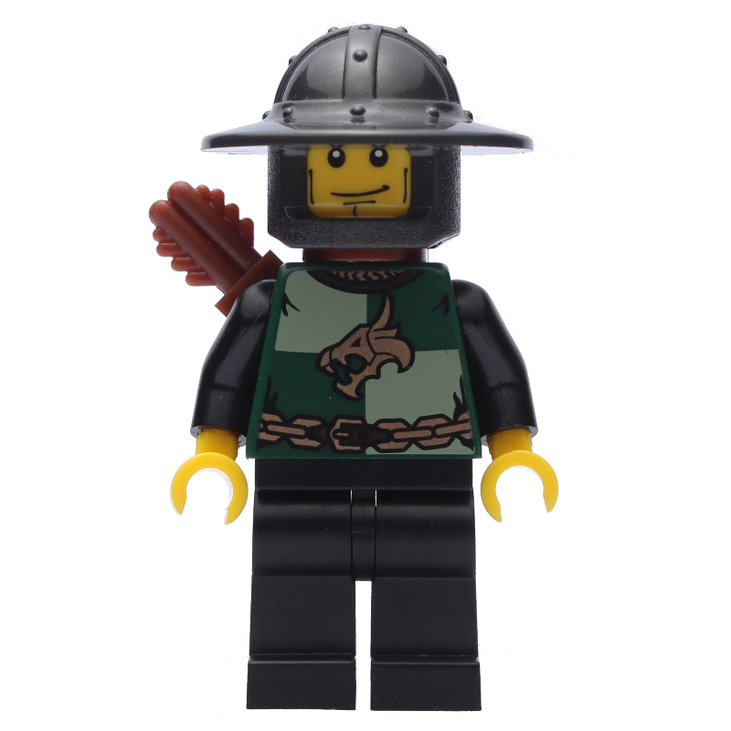 LEGO Dragon Knight, Archer, Dark Green, Wide Brim Helmet, Quiver (fig-010075)