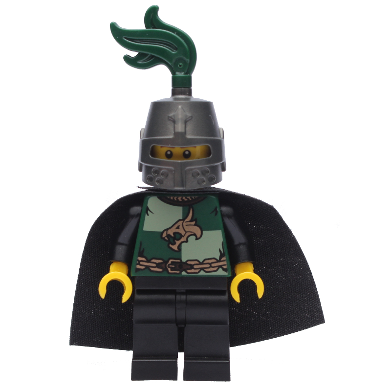 LEGO Dragon Knight, Dark Green, Helmet with Dark Green Plume, Cape (fig-010077)