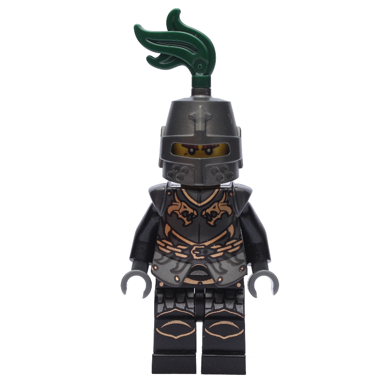LEGO Dragon Knight, Dark Green, Armor, Helmet with Dark Green Plume (fig-010078)