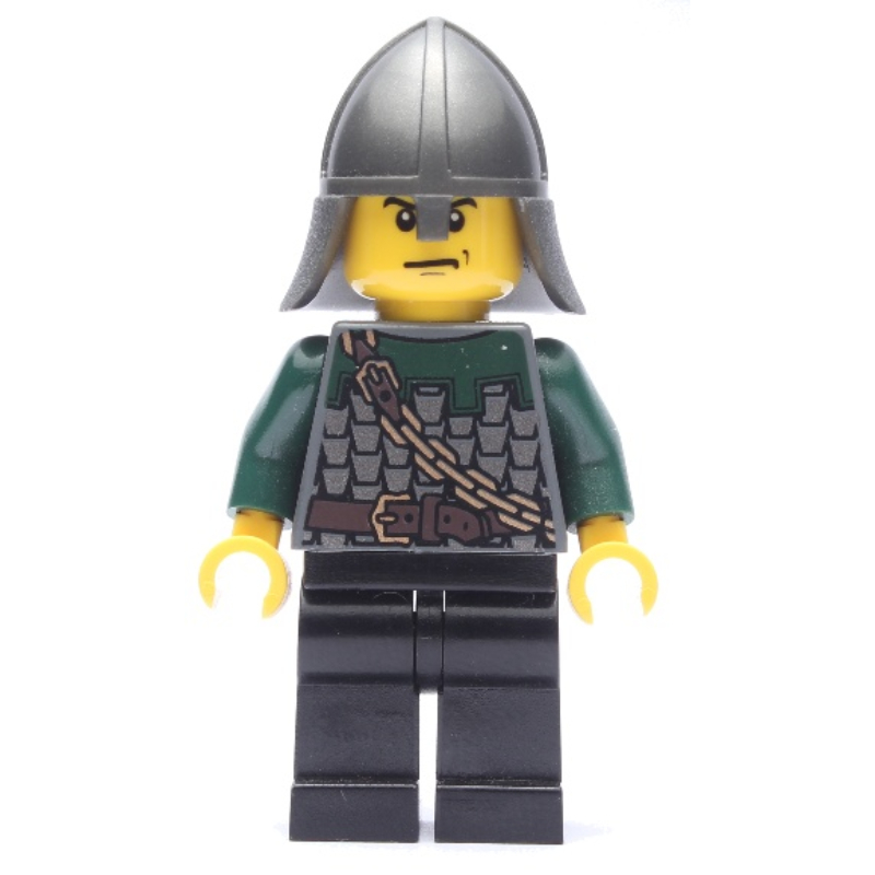 LEGO Dragon Knight, Dark Green, Helmet, Stern (Pearl Dark Gray) (fig-010090)