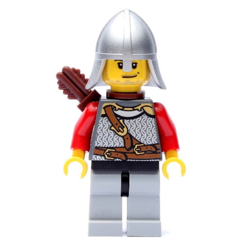 LEGO Lion Knight, Archer, Helmet, Quiver, Stubble (fig-010099)