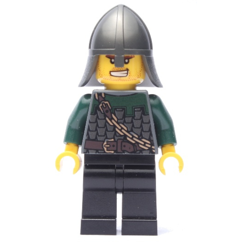 LEGO Dragon Knight, Dark Green, Helmet, Angry (fig-010102)