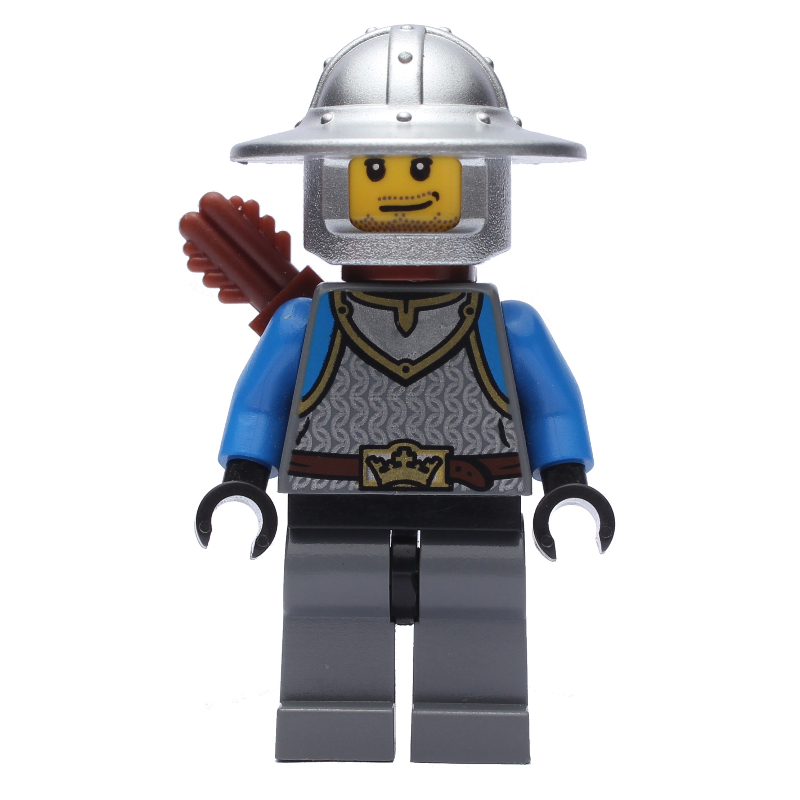 LEGO Knight, Archer, Blue, Wide Brim Helmet, Quiver (fig-010110)