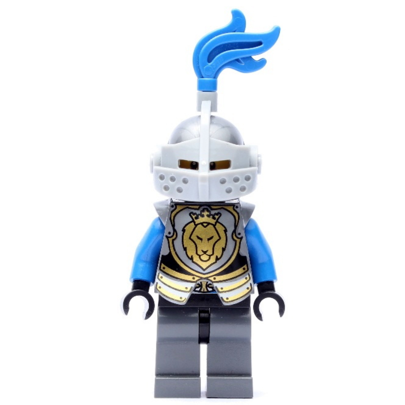 LEGO Knight, Blue, Armor, Helmet with Visor and Blue Plume, Beard (fig-010112)