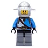 Knight, Blue, Wide Brim Helmet