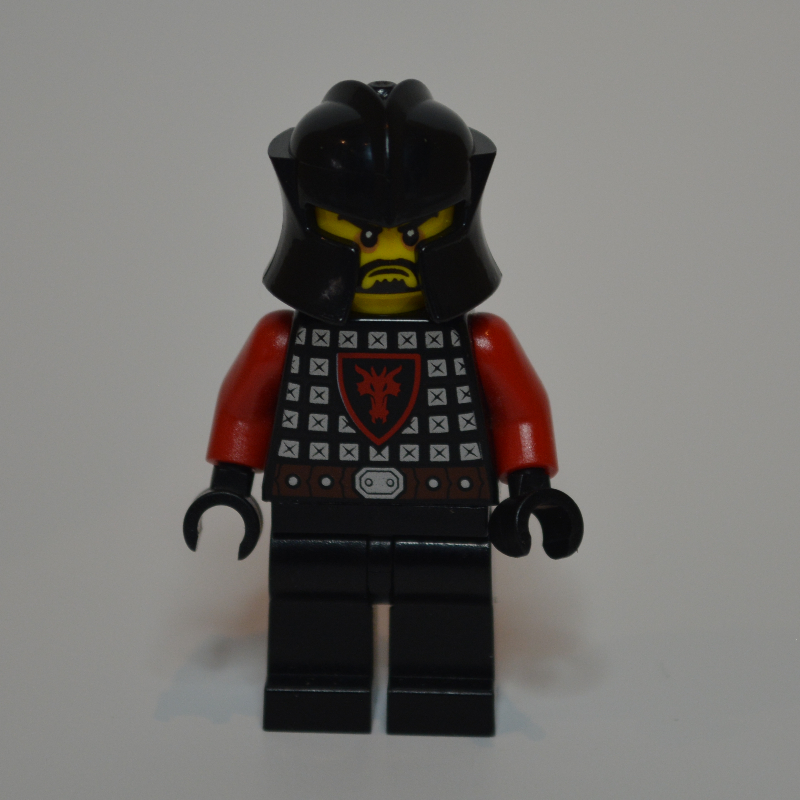 LEGO Dragon Knight, Red, Helmet, Black Beard (fig-010117)