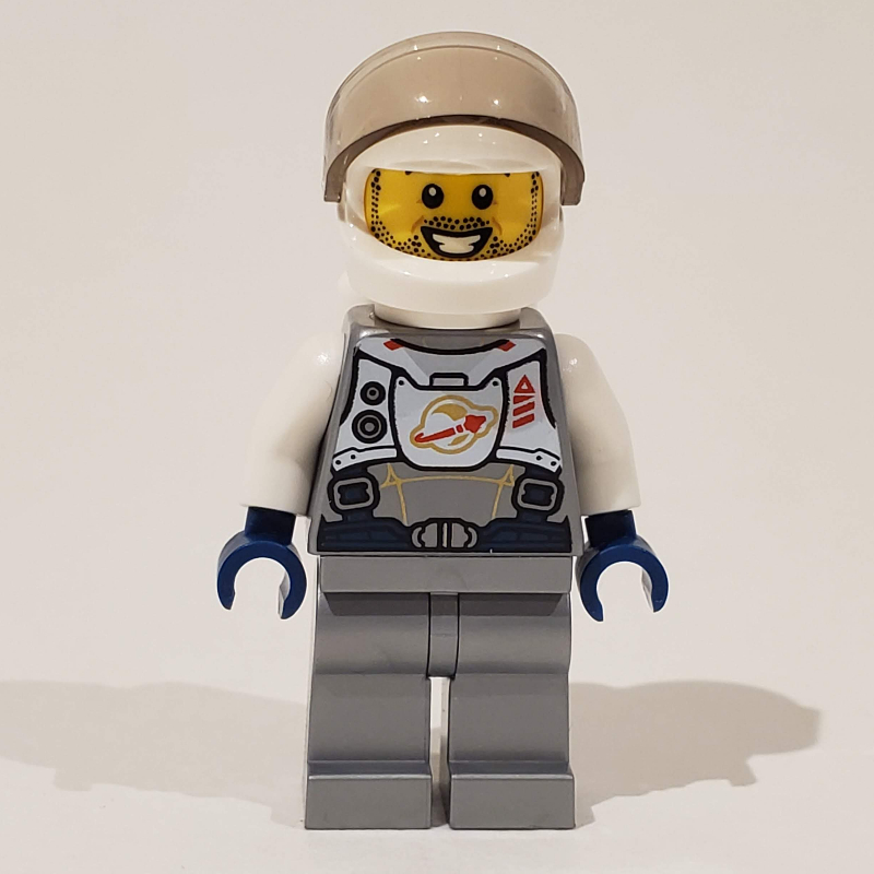 LEGO Astronaut, Flat Silver, White Helmet with Visor (fig-010124)