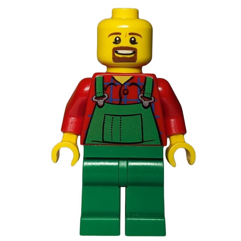 LEGO Red Torso, Green Overall (fig-010146)