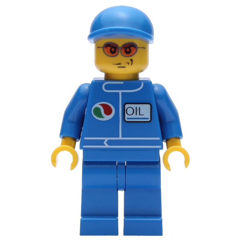 LEGO Blue Torso, Legs, and Cap, Orange Sunglasses (fig-010186)