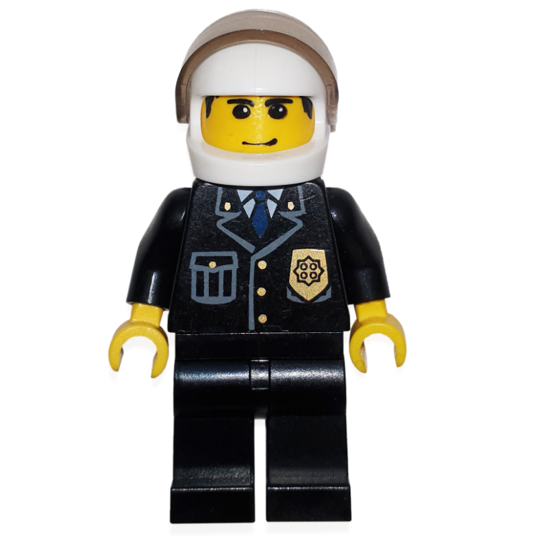 LEGO Police - Black Jacket, Black Legs, White Helmet (fig-010254)