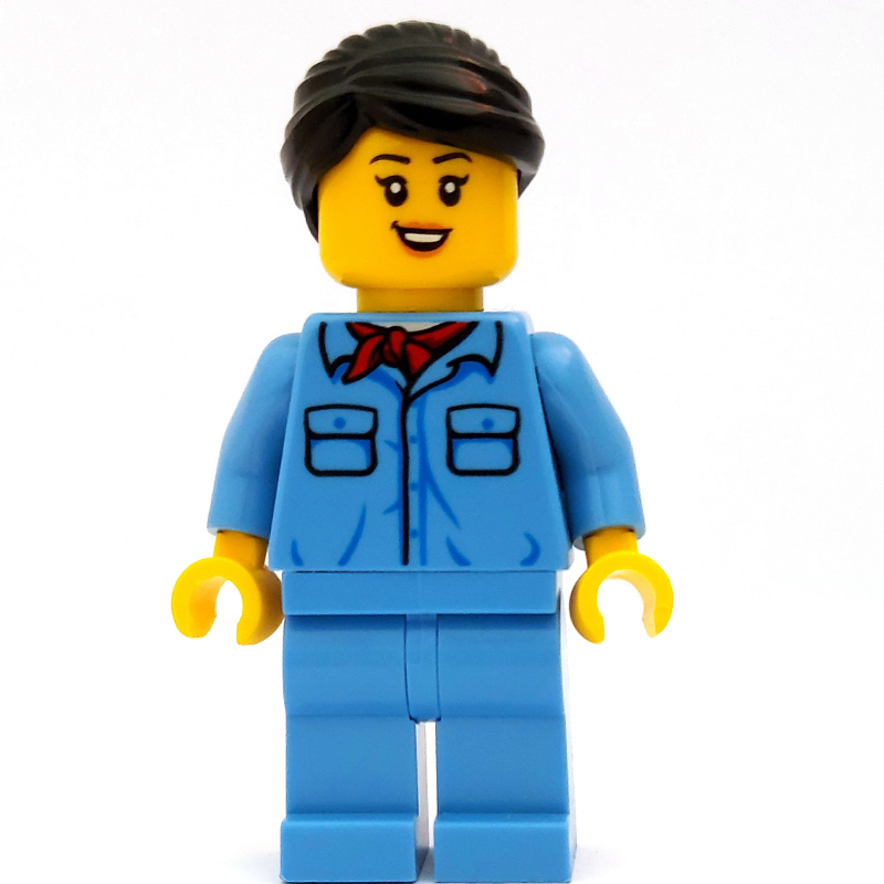 LEGO Train Conductor - Medium Blue, Female (fig-010256)