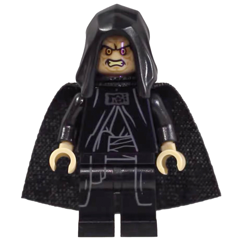 LEGO Emperor Palpatine, Tan Skin, Open Hood (19888 Cape) (fig-010302)