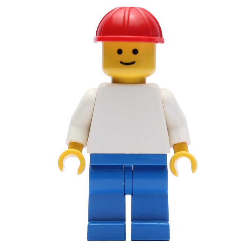 LEGO White Torso, Blue Legs, Red Hat (fig-010313)