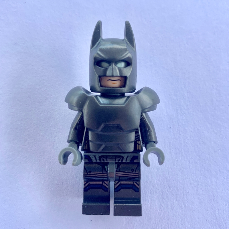 LEGO Batman, Pearl Titanium Suit, Pearl Dark Gray Cowl, Armor, Glow in the Dark Head (fig-010314)