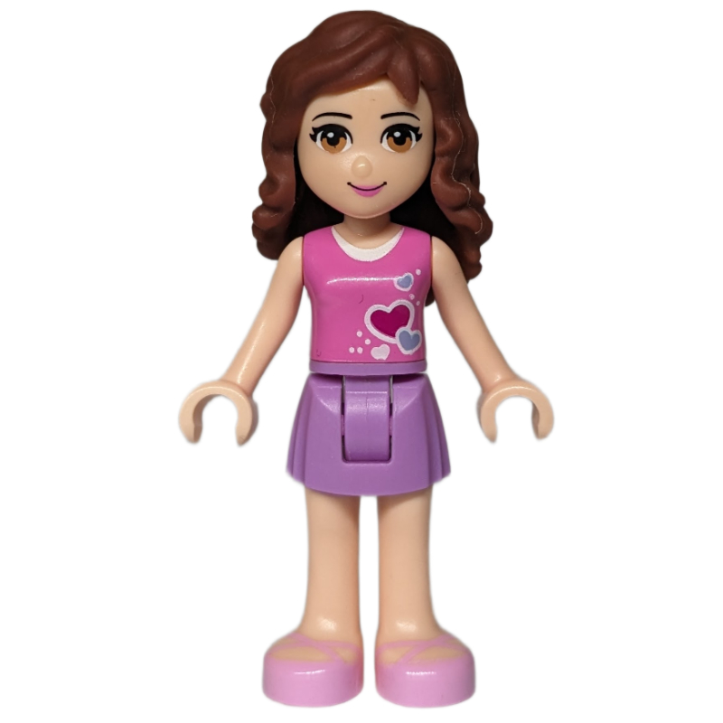LEGO Olivia - Dark Pink Top, Medium Lavender Skirt (fig-010319)