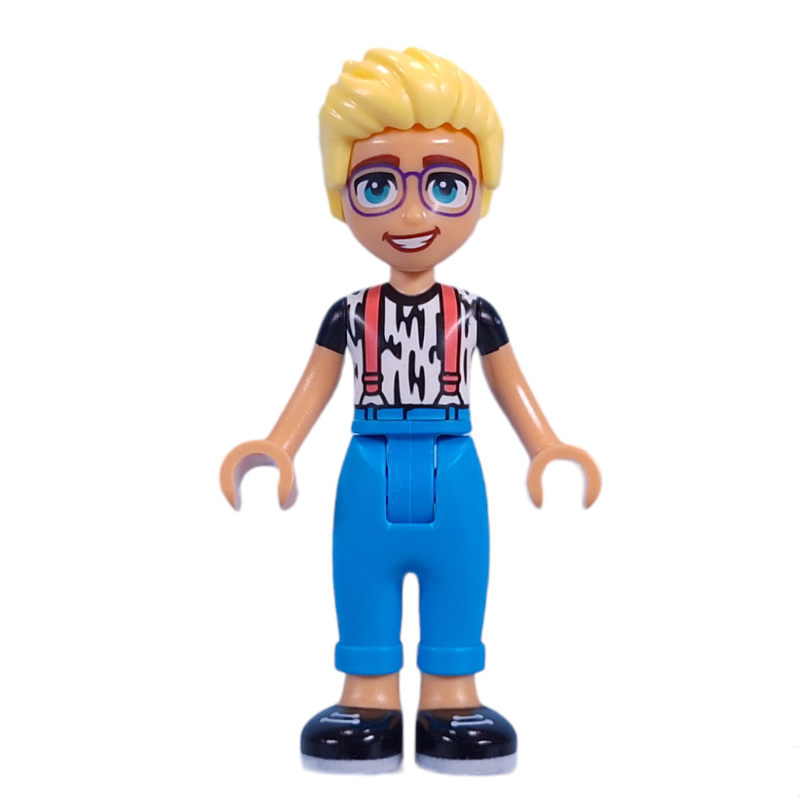 LEGO Olly - Animal Print Shirt, Dark Azure Pants, Black Shoes (fig-010320)