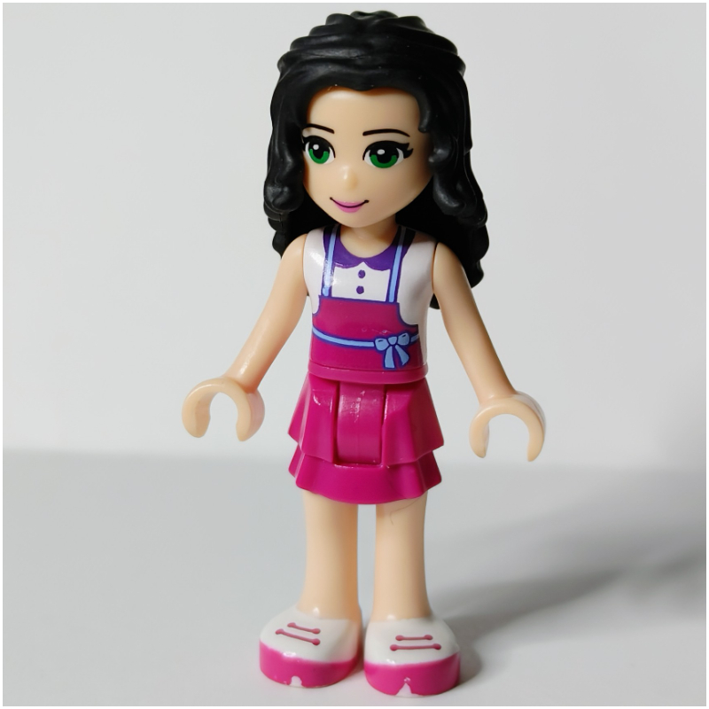 LEGO Emma - White Top, Magenta Apron, Flower (fig-010328)