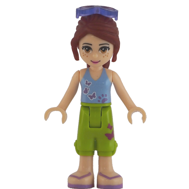 LEGO Mia - Medium Blue Top, Lime Shorts, Sunglasses (fig-010356)
