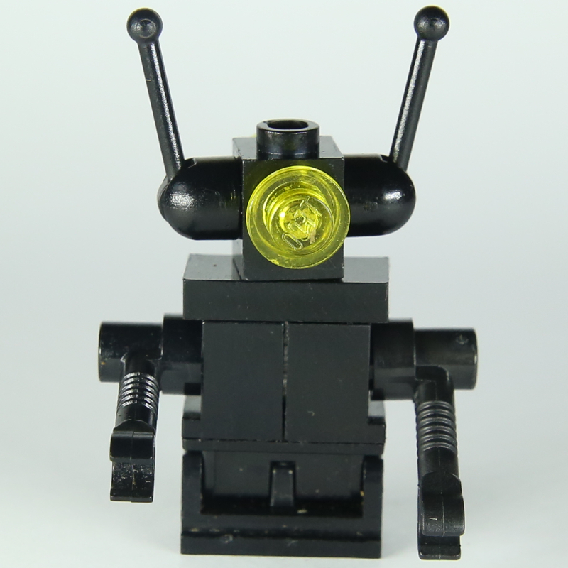 LEGO Classic Space Droid - Black, Hinge Base Trans-Yellow Eyes, Bar (fig-010411)
