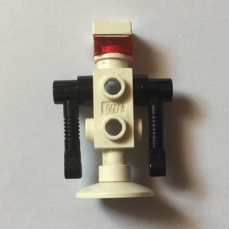 LEGO Futuron Droid - Black and White, Trans-Red Eye (fig-010422)