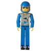Technic Figure Blue Legs, Light Gray Top with Wave and Orca Print, Blue Arms - Blue Helmet