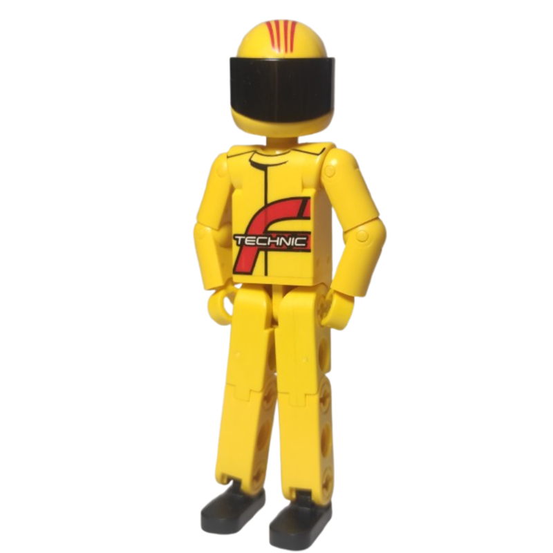 LEGO Technic Figure Yellow Legs, Yellow Top [Power Puller Driver] - Yellow Helmet (fig-010495)