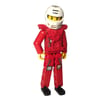 Technic Figure Red Legs, Red Top with Technic Logo and Black Hair - White Helmet