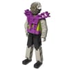Technic Figure Cyborg, Black Legs, Purple Armour, Mechanical Arms, Dark Gray Head, Cyborg Eyepiece - Purple Vest