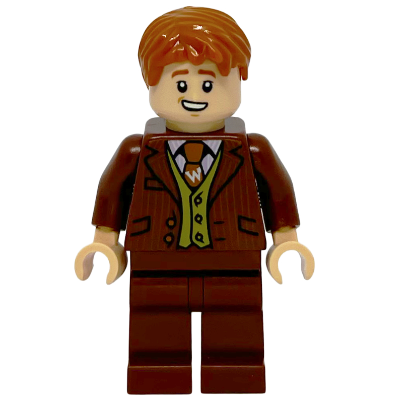 LEGO George Weasley in Reddish Brown Suit, Dark Orange Tie (fig-010511)