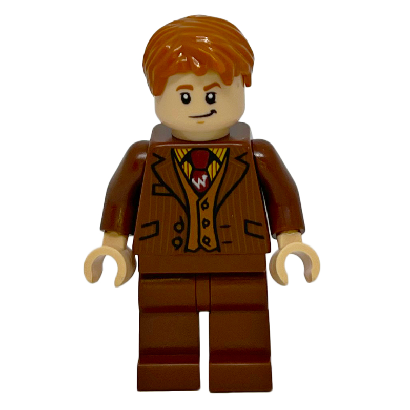 LEGO Fred Weasley in Reddish Brown Suit, Dark Red Tie (fig-010512)