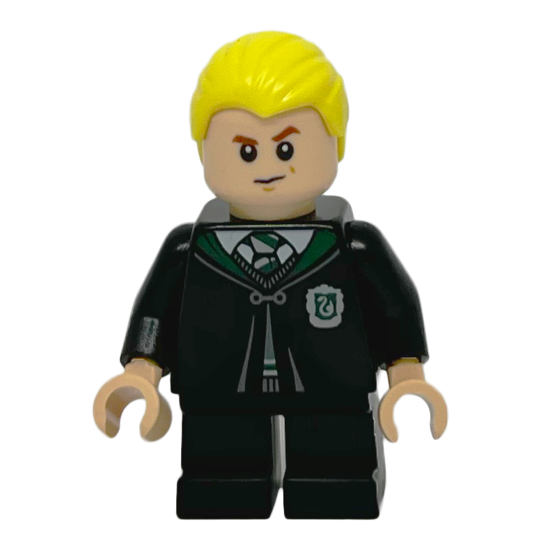 LEGO Draco Malfoy, Closed Slytherin Robes with Crest, Short Legs (fig-010514)