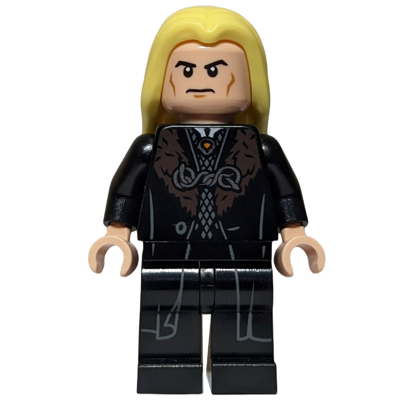 LEGO Lucius Malfoy, Black Robes with Dark Red Fur (fig-010515)