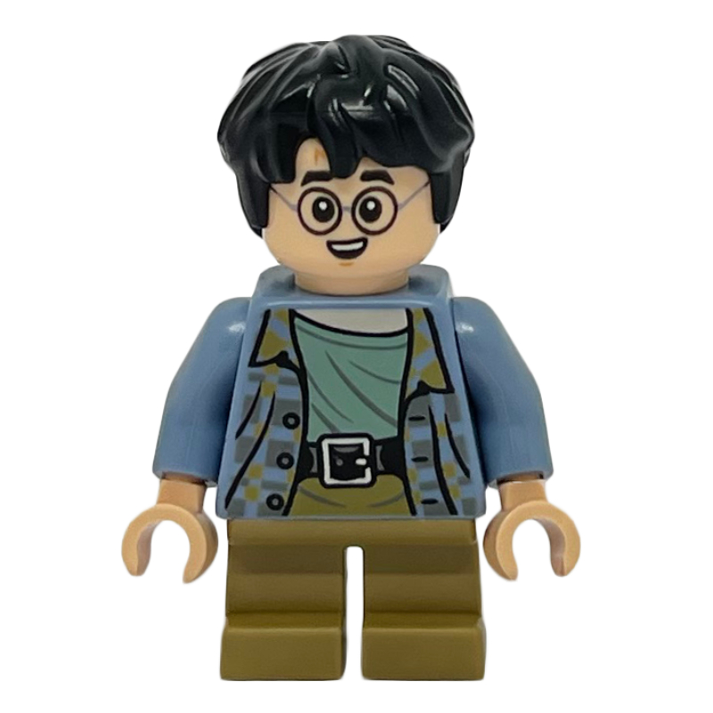 LEGO Harry Potter, Sand Blue Shirt, Short Dark Tan Legs, Dirty (fig-010530)