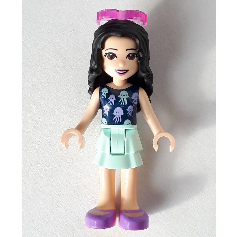LEGO Emma - Dark Blue Top, Light Aqua Skirt, Sunglasses (fig-010534)