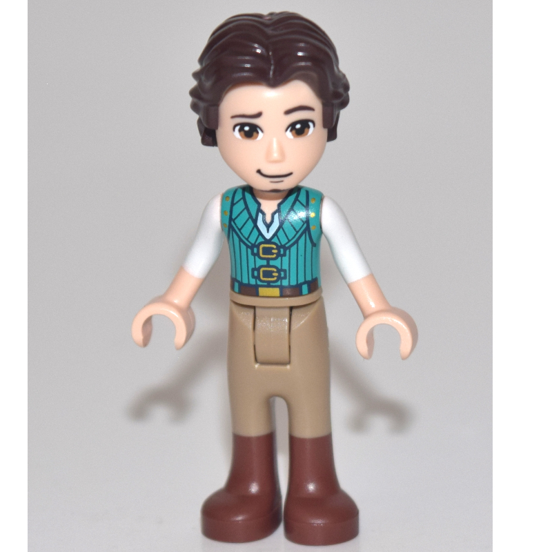 LEGO Flynn Rider - Dark Turquoise Vest, Thick Leg Hinge (fig-010539)