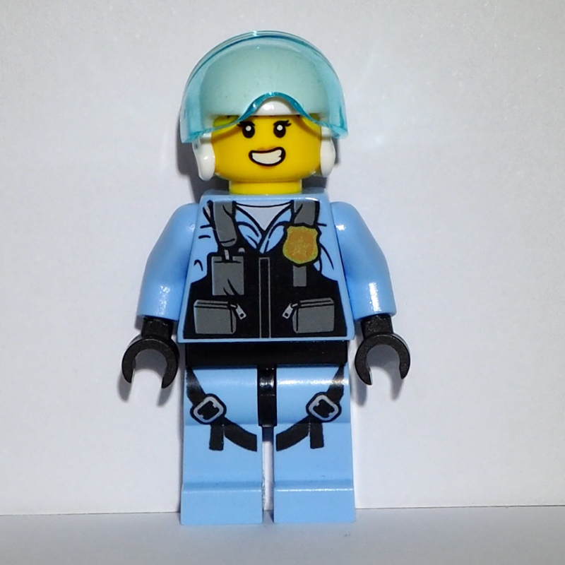 LEGO Rooky Partnur, White Helmet, Bright Light Blue Legs (fig-010549)
